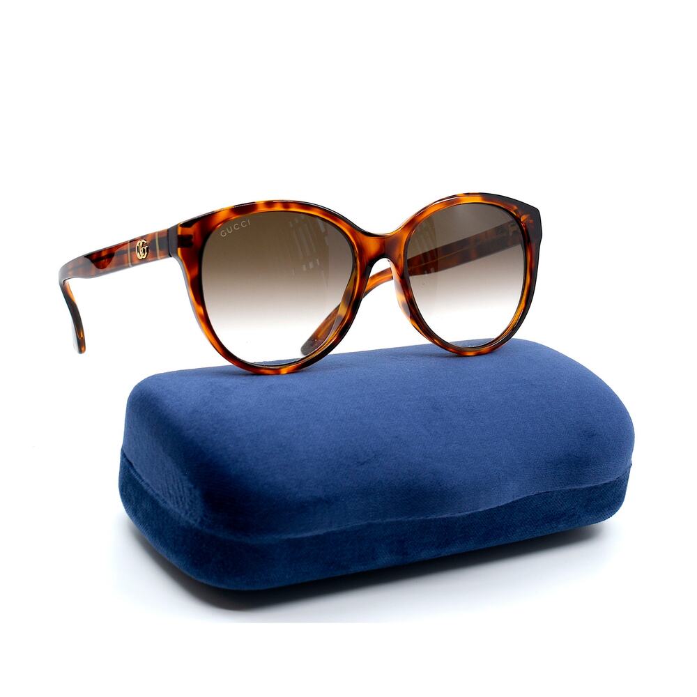 Gucci GG0631S 002 Brown Havana Authentic Gradient Round Women's Sunglasses - Picture 5 of 15